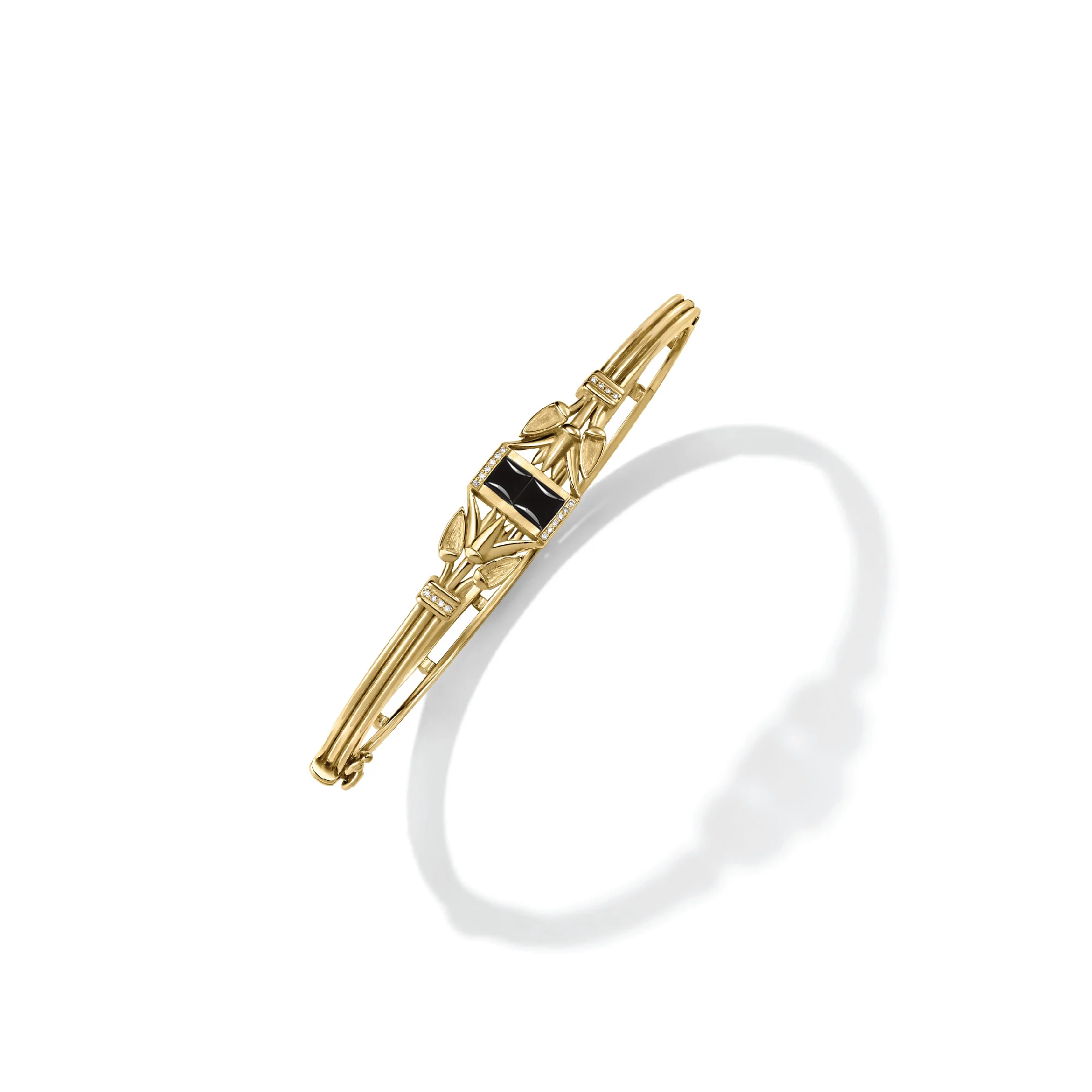 Gold Lotus Bloom Bangle - Image 2
