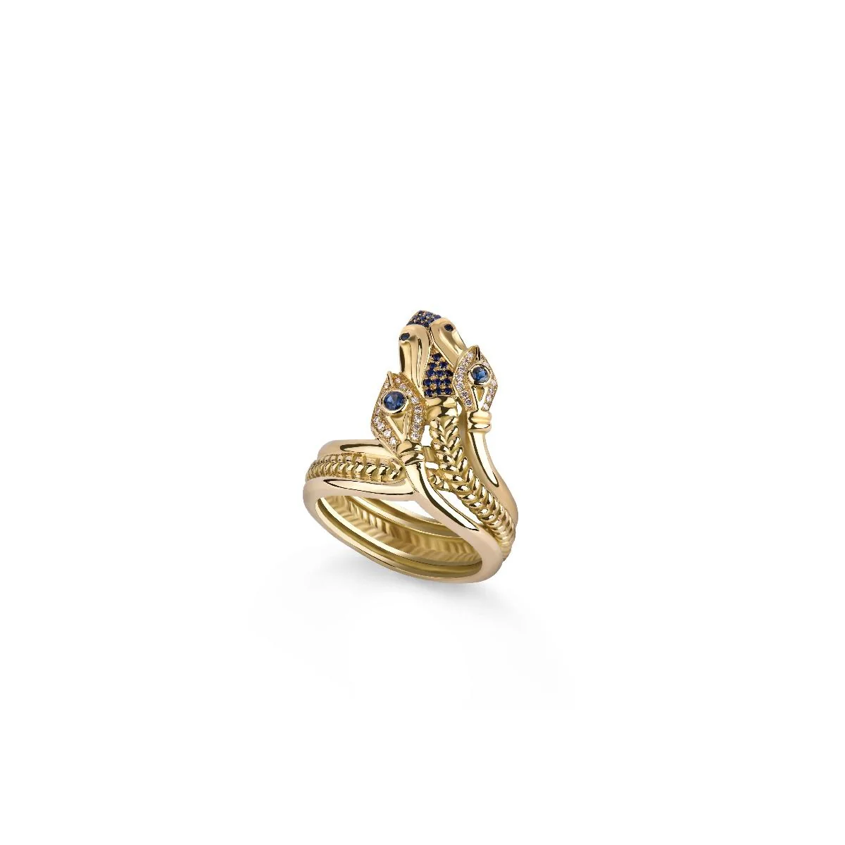 Three-headed Snake Ring